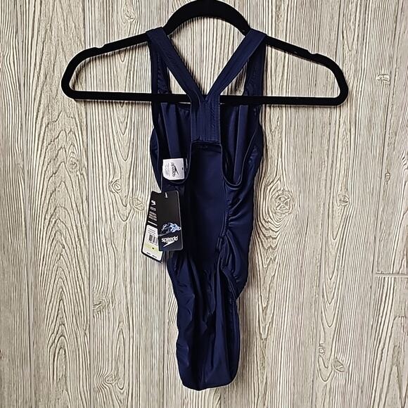 Speedo Pro LT Swim Team Navy One Piece Swimsuit Womens Size 30 NWT - Picture 4 of 10